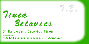 timea belovics business card