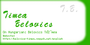 timea belovics business card